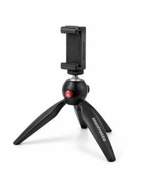 Manfrotto PIXI Smart Mini Tripod w/ Phone Clamp Black MKPIXICLMII-BK New
